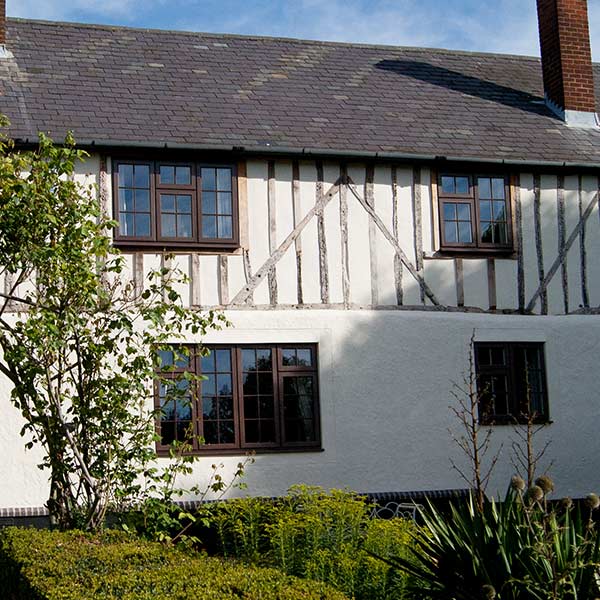 Natural wood windows